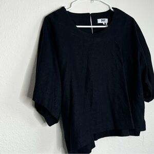 DKNY Black Linen Crop Top